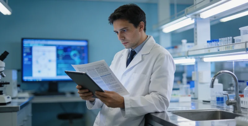 栖霞实验室基因测序仪正在进行T