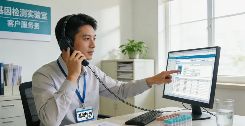 池州家庭与遗传咨询师共同查看基