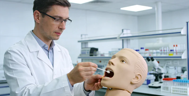 眉山本地基因检测采样过程示意图