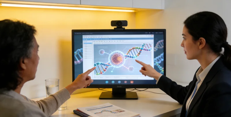 上海遗传咨询师与家庭讨论家族病