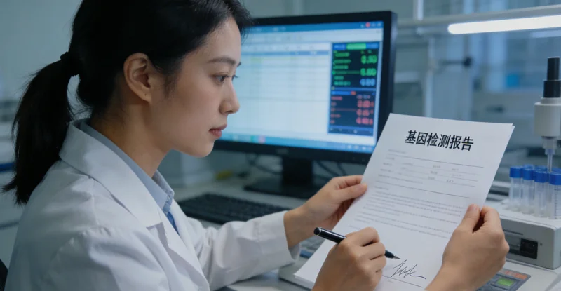 如皋居民查看基因检测报告与医生
