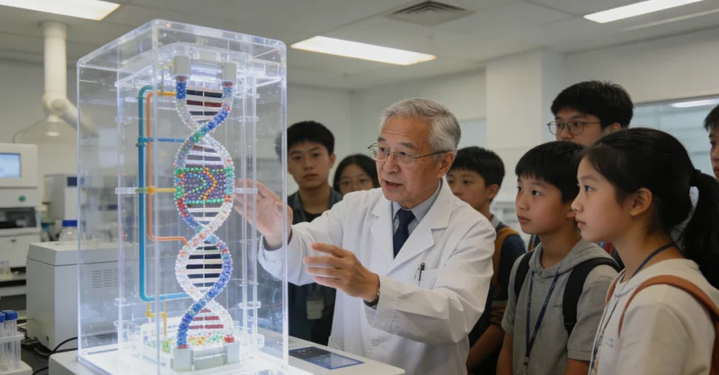 安达医生向患者家庭讲解肠镜息肉