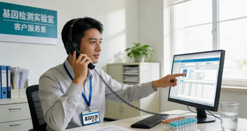 深圳遗传咨询室中咨询师与一个家