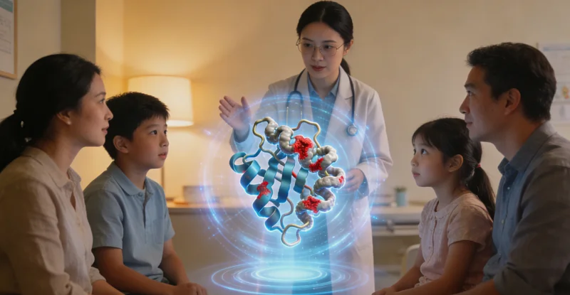 禹城女性正在接受专业的遗传咨询