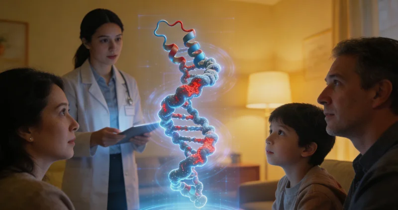 高碑店家庭共同查看健康报告温馨