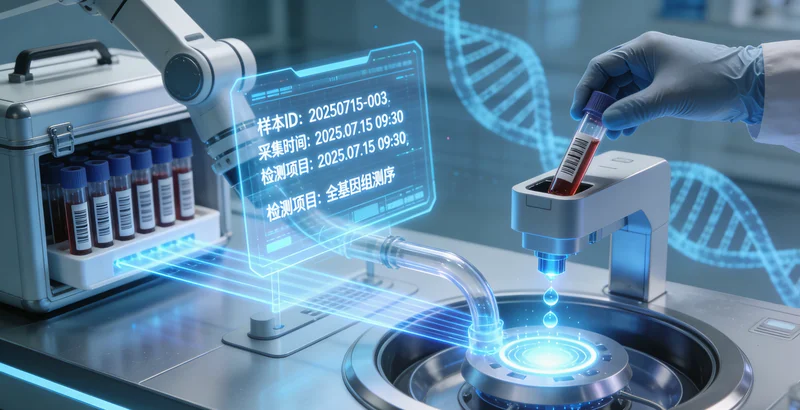 专业人员在二连浩特进行基因检测