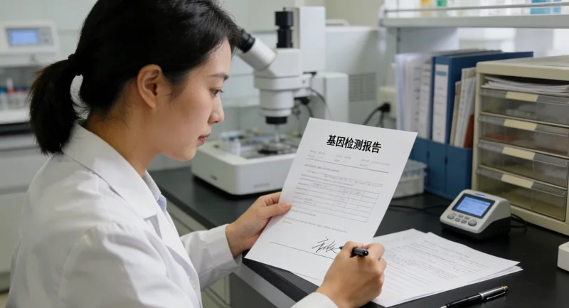 诸暨市民查看基因检测报告露出疑
