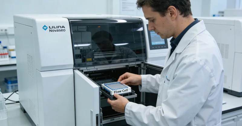 专业实验室中的高通量基因测序仪