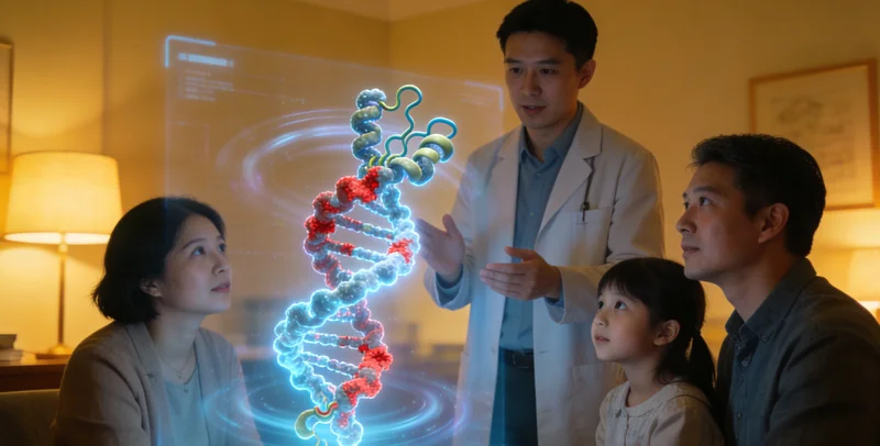 北流遗传咨询门诊医生与咨询者面