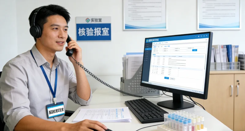 安顺家庭与遗传咨询师共同查看解