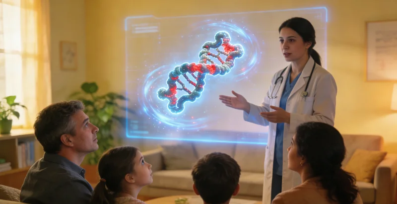 石嘴山居民进行遗传咨询场景图