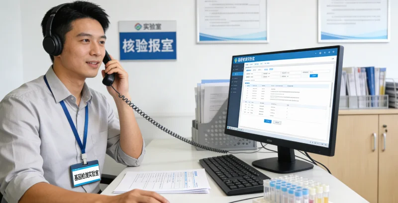 彬州医院内医生与患者进行遗传咨