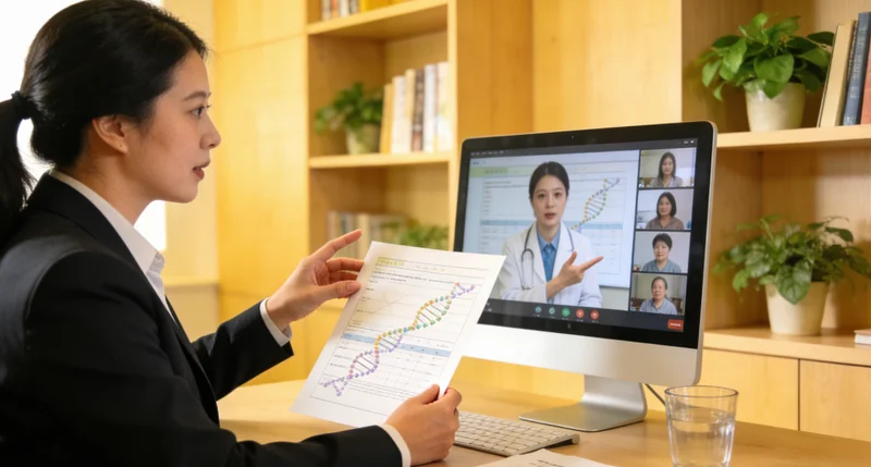 宝鸡家庭向医生进行甲状腺遗传咨