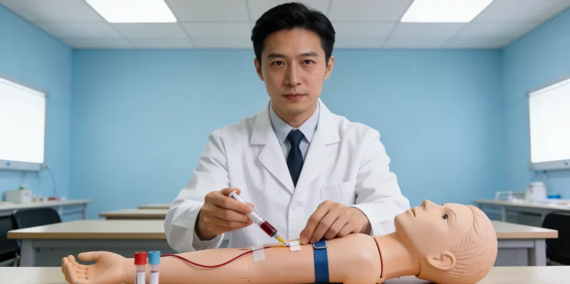 华阴护士进行静脉血采样用于基因