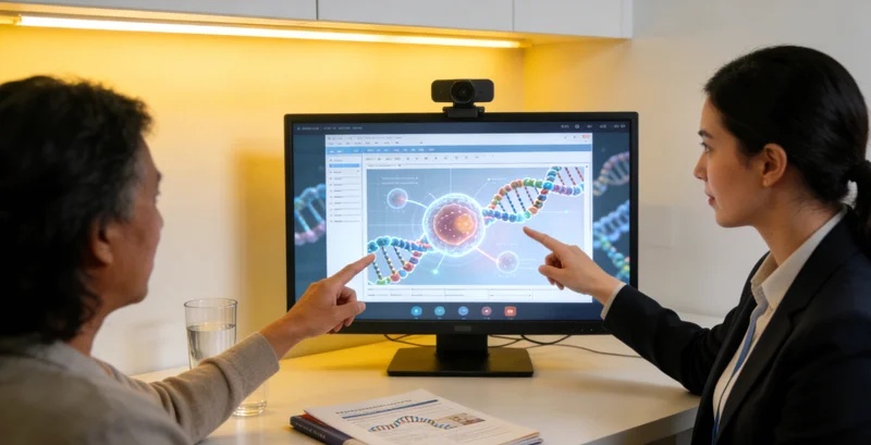 河津家庭进行遗传咨询与讨论