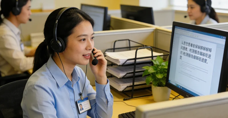 乌鲁木齐医生与患者共同查看并解