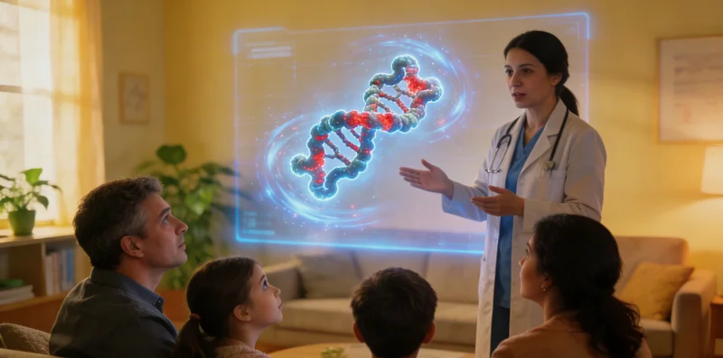 丽江家族遗传健康图谱咨询示意图