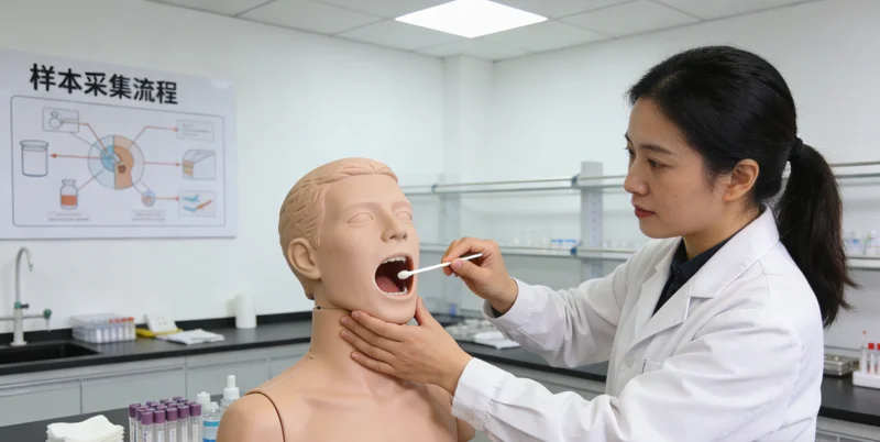 岳阳市民进行无创基因检测采样过