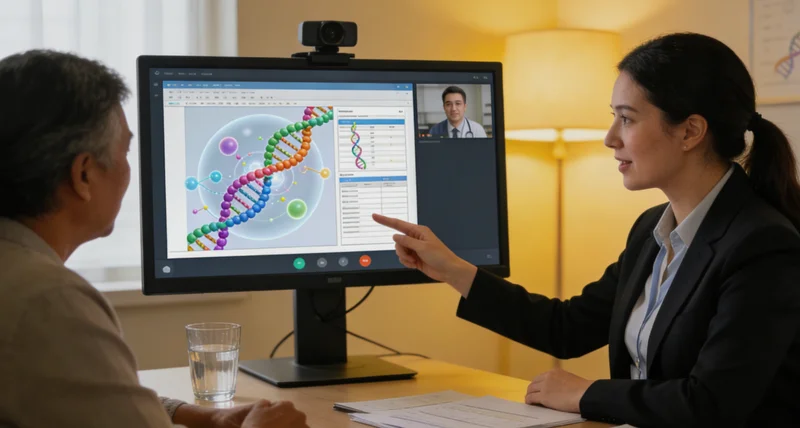 海门遗传咨询门诊医生与患者交流