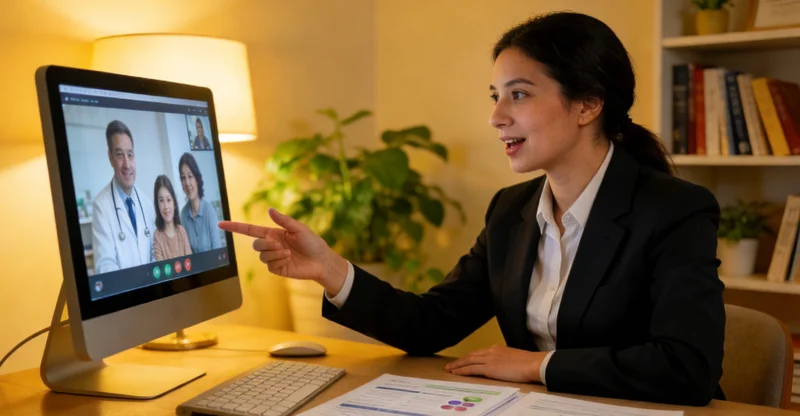 大理居民查看基因检测报告并与医