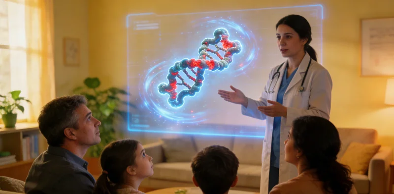 昭通遗传咨询师在办公室内向咨询