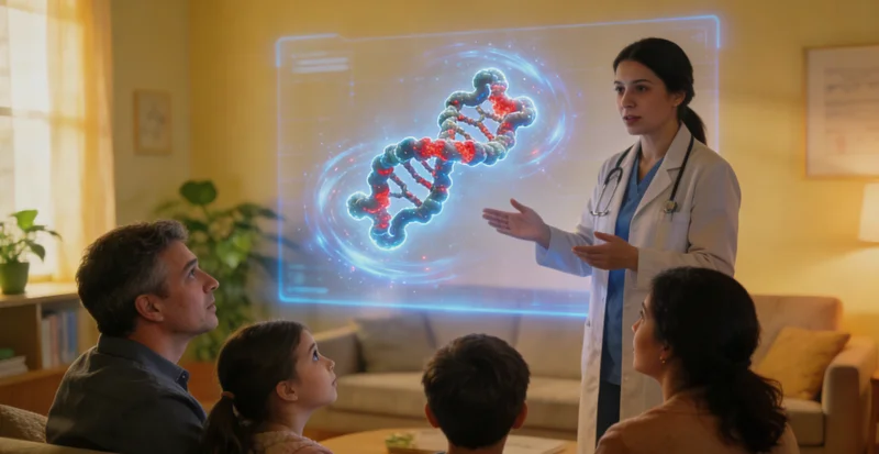 宣威家庭了解基因检测报告后露出