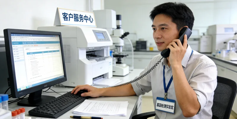 遂宁家庭与医生共同查看基因检测