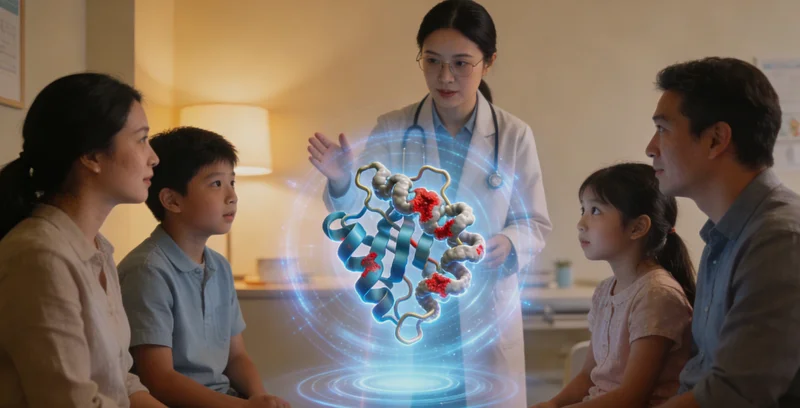 霍州遗传咨询医生为患者讲解家系