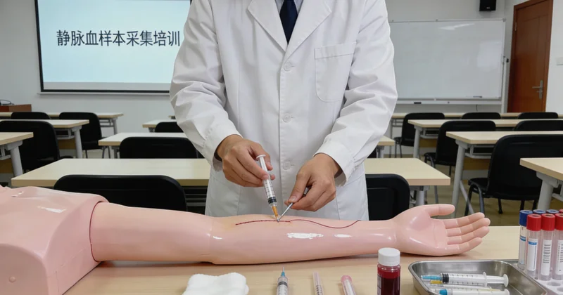 乳山居民在当地采样点进行静脉血