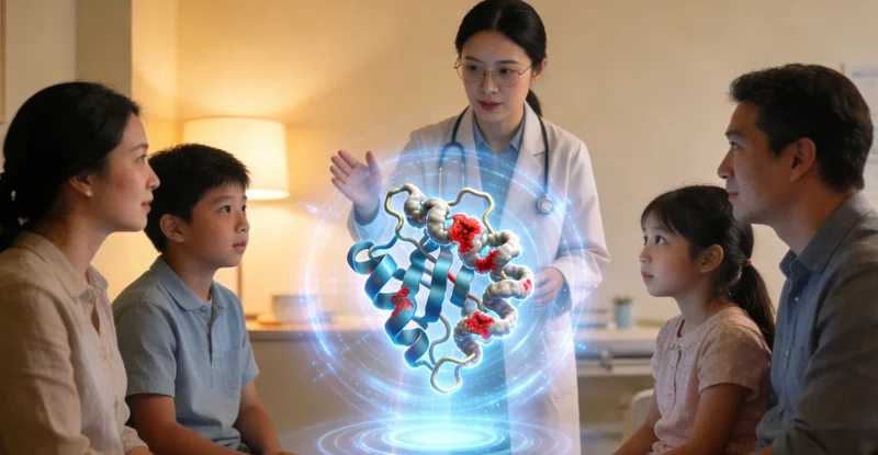 北票居民与遗传咨询师沟通绘制家