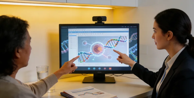 包头遗传咨询医生与女性患者沟通