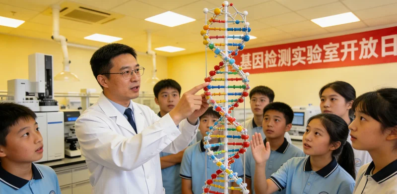 基因测序实验室仪器工作场景