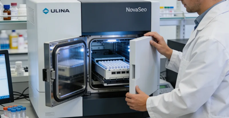 乌苏分子诊断实验室内的基因测序