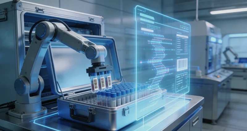 海东实验室显微镜下的DNA分析