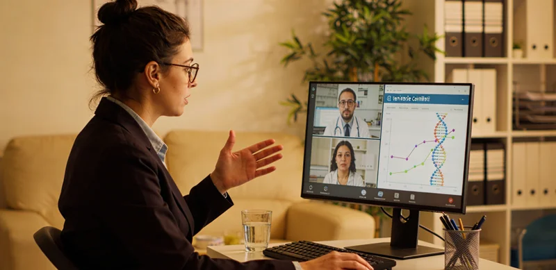 高密遗传咨询师与患者面对面交流