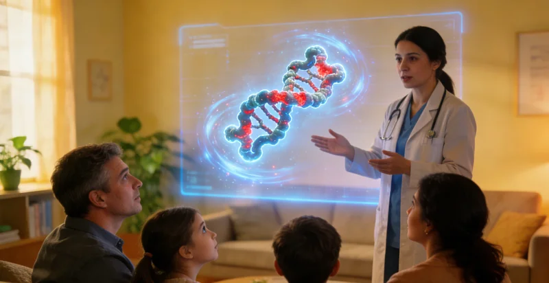 蒙自遗传咨询师为女性患者讲解基