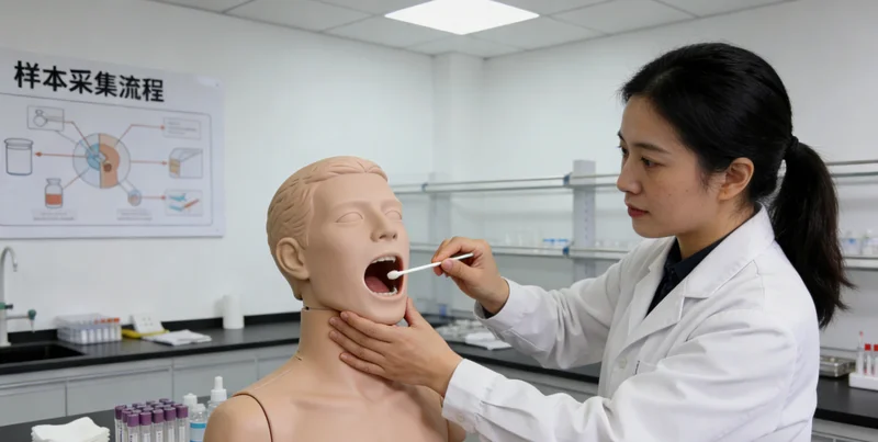芒市基因检测采样过程示意图