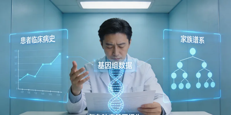 玉门家庭共同查看基因检测报告并