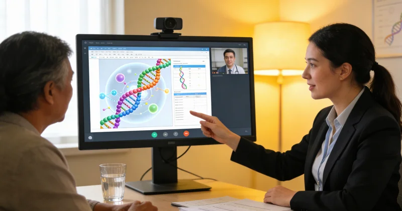 靖西遗传咨询师为居民讲解BRC