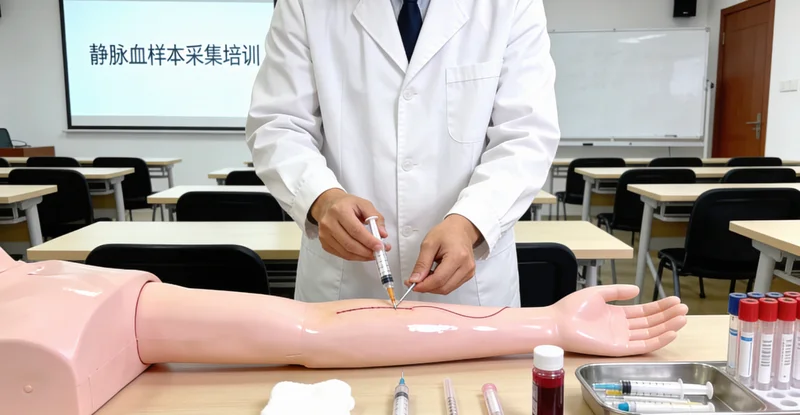 昌吉州医院护士进行静脉抽血采样