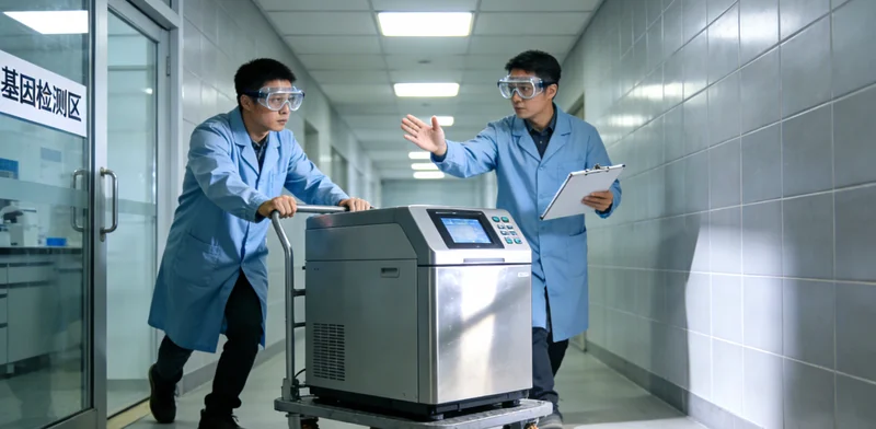 吴川女性进行乳腺健康筛查示意图