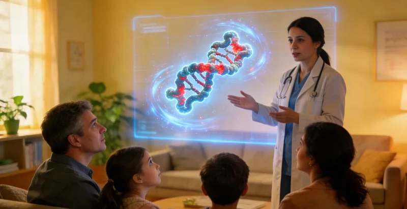 怀化家庭与医生进行遗传咨询场景