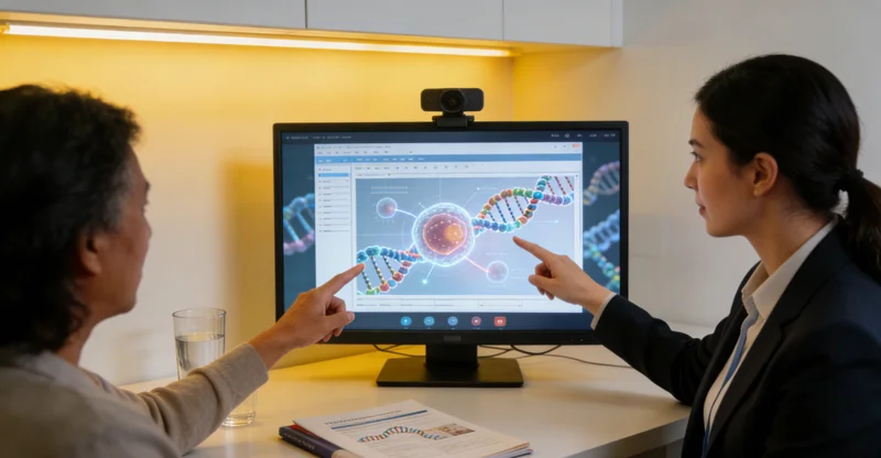 达州女性与医生面对面进行遗传咨