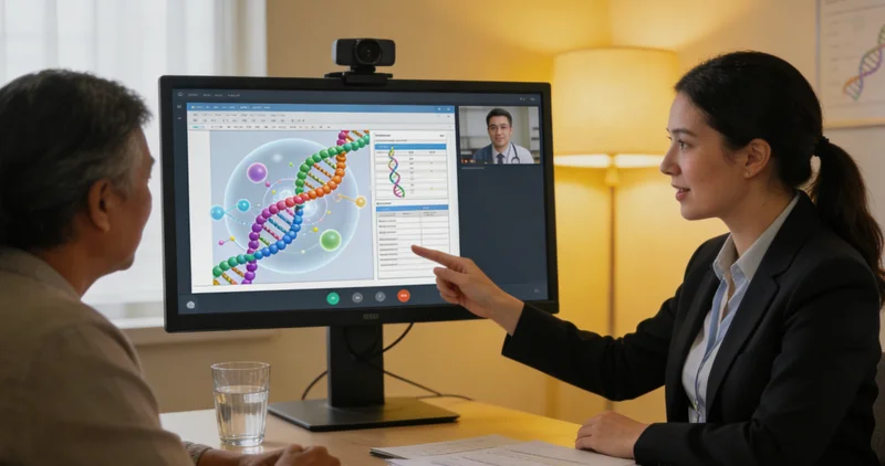 红河年轻夫妇与遗传咨询师讨论家