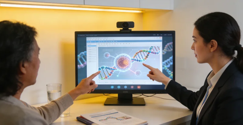 攀枝花医生与患者进行基因报告解