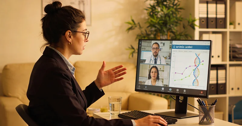 个旧遗传咨询医生与患者沟通AF