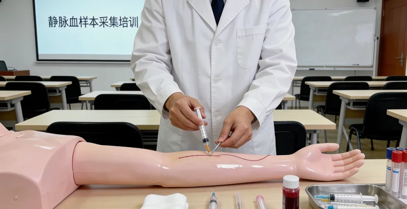 绵竹护士进行静脉采血用于地贫基