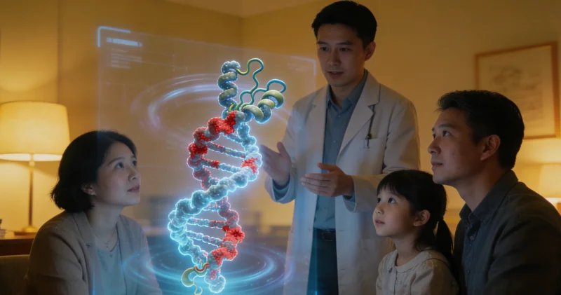肇东医生与患者沟通基因检测结果
