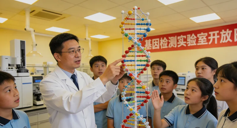 沙河家庭共同查看基因检测报告并