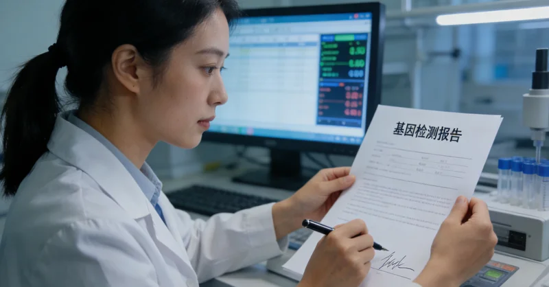 中山市民在医院咨询医生查看基因